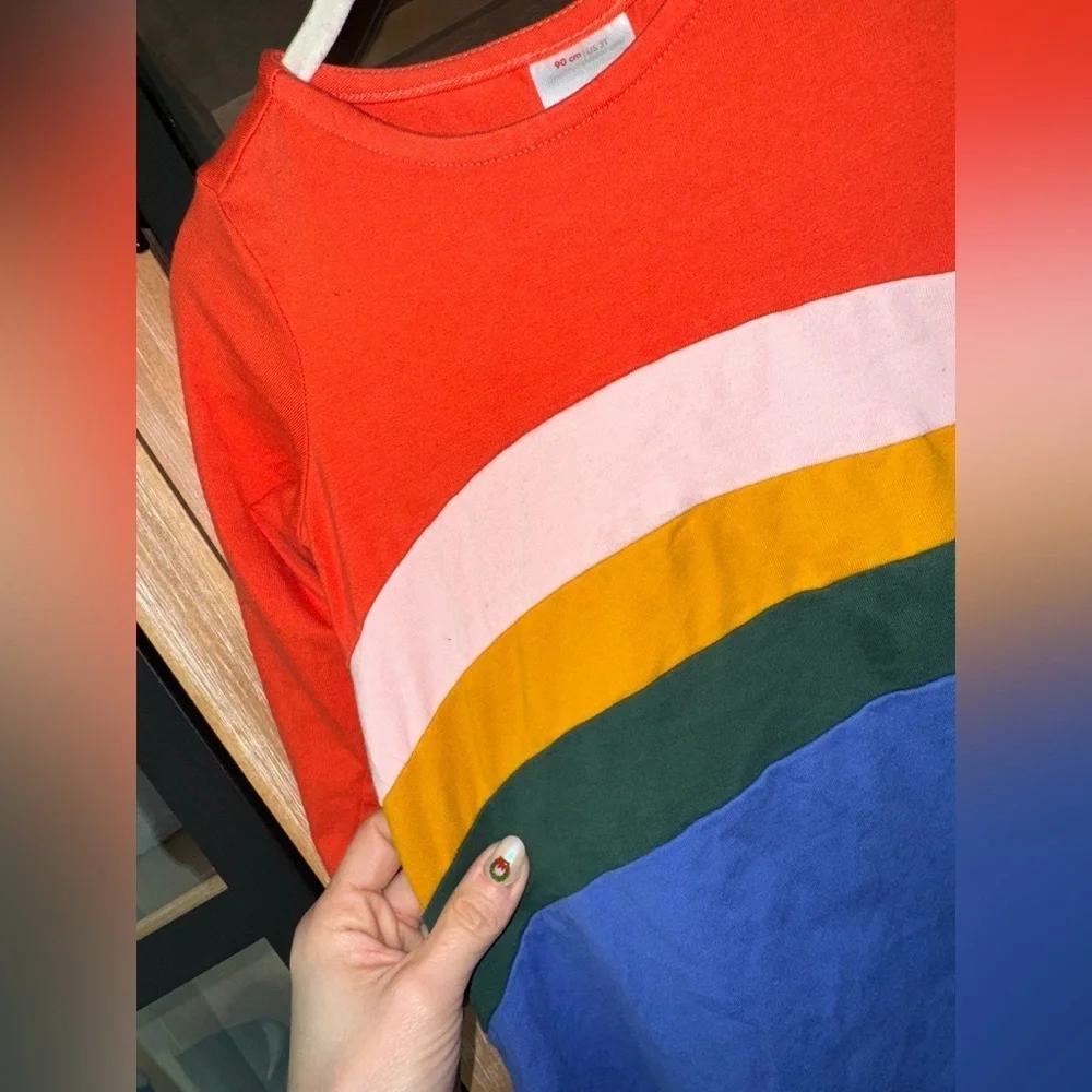 Hanna Andersson long sleeve colorblock swing dress toddler girl colorful striped